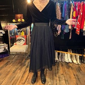 Black Velvet topped dress vintage
